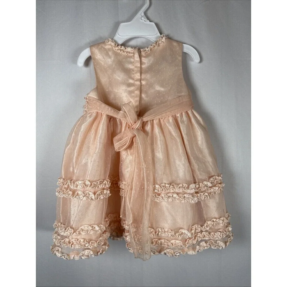 Love Girls Peach Ruffle Sleeveless Dress Size 9 M Preowned